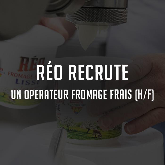 Recrutement agroalimentaire Lessay Coutances La Haye Carentan Manche CDD Fromagerie Réo recrute opérateur fromage frais